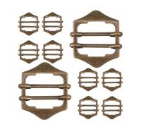 WRITWAA Hebillas de Torre para Chaleco Ajustables de Metal, 10 Piezas Color Bronce Antiguo, Correderas de Ajuste Cierre Cuadrado 2.5 Cm, Accesorios para Ropa y Bufandas