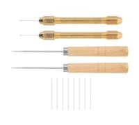 WRITWAA Herramienta Ergonómica para Hacer Pelucas de Muñecas Cabezas de Aguja Reemplazables, Mango de Madera y Cobre para DIY y Creación de Muñecas