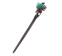 WRITWAA Horquilla De Ébano Tu Antiguo Hecho a Mano Horquilla De Jade Poli Alfiler Horquillas Para Moños Palo De Pelo Bollos Pelo De Palillos Estilo Palillos De Pelo Negro Ágata Artificial