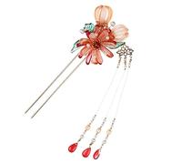 WRITWAA Horquilla De Estilo Antiguo Flor Horquilla Cabello De Novia Accesorio Cabello Perlas Mañá Para Ceremonias Tradicionales y Fiestas De Boda