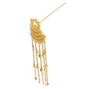 WRITWAA Horquilla De Pavo Real Horquilla Con Borla Colgante Chino China Nueva s Retro as Palos De Pelo Palo De Pelo De Metal Bollo De o Golden Aleación