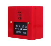 WRITWAA Interruptor de Alarma de Emergencia Manual Rojo, Botón Reiniciable para Sistema de Seguridad contra Incendios, Activación Rápida, Compatible Alarma Fuego Industrial