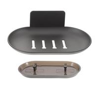 WRITWAA Jabonera Adhesiva para Ducha de Aluminio Espacial, Diseño Montado en Pared y Autodescargable, Adecuado para Baño y Cocina, Soporte Resistente y Funcional