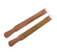 WRITWAA Juego 2 Paños de Afilado de Cuero Genuino para Asentador de Afeitar Recta, Tamaño Mediano, Color Natural, para Afilar Herramientas y Cuchillas de Barbero en Uso Doméstico