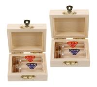 WRITWAA Juego de 2 Cajas de Madera para Conservar Cabello Fetal y Cordón Umbilical Frascos de Almacenamiento Diseño Compacto y Elegante para Recuerdos de Ñiño Adecuado para Obsequio y