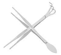 WRITWAA Juego de 2 Pinzas para Bonsái de Acero Inoxidable Herramienta Manual para Jardinería Rastrillo y Prensador de Tierra Suministros para Bonsáis y Plantas en Maceta Adecuado para