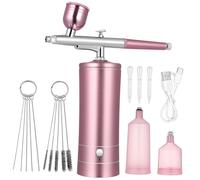 WRITWAA Juego de Pintura Aerógrafo Inalámbrico Multifuncional de Aleación de Aluminio Batería de 900ma para Uñas y Pintura de Modelos Cable de Carga y Limpieza