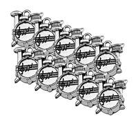 WRITWAA Kit De 10 Amuletos De Tambor De Metal Para Hacer Joyas Para Pulseras Collares Y Manualidades.