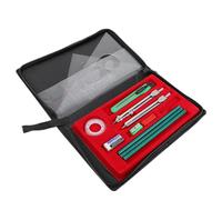 WRITWAA Kit de Dibujo Técnico Herramientas de Dibujo de Diseño, Compases y Bolígrafos en Caja de Almacenamiento Fácil de Transportar para Arquitectos E Ingenieros Color