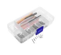 WRITWAA Kit de Reparación de Gafas con Tornillos y Caja Transparente, Herramienta Portátil para Arreglar Monturas y Gafas sin Montura