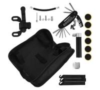WRITWAA Kit de Reparación de Neumáticos de Bicicleta Herramienta de Reparación de Neumáticos Negro Multifuncional Ligera con Minibomba y Palancas en Casa