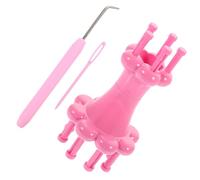 WRITWAA Kit de Tejedora de Telar de Carrete de Plástico con Aguja de Ganchillo para Tejer Bufandas y Manualidades, Herramienta Duradera y Fácil de Usar para Amantes del Tejido