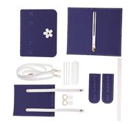 WRITWAA Kit para Hacer Bolso Bandolera Cuadrado DIY con Cadena PU Material para Manualidades Accesorio para Confección de Bolso Paquete de Materiales Color Azul Sakura para Hombro