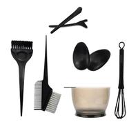 WRITWAA Kit para Teñir el Cabello 7 Piezas, Herramientas Profesionales de Pp y Nailon, Pinzas Resistentes, Cepillo y Peine Negros para Uso Doméstico y Salón de Belleza, Kit de Coloración