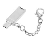 WRITWAA Lector USB de Tarjetas Micro Tipo-c USB 2.0, Convertidor de Datos, Aleación de Aluminio, Plata, Compacto y Portátil, Plug and Play para Móvil