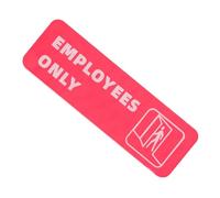 WRITWAA Letrero Autoadhesivo para Puerta 3x9 Pulgadas para Empleados, Señal de Advertencia de Área Privada Resistente Intemperie, Adecuado para Oficinas, Restaurantes y Comercios