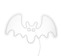 WRITWAA Letrero de neón con forma de murciélago volador | Luz de neón LED de murciélago para Halloween | Adorno colgante de pared o ventana estilo gótico para Halloween con alimentación USB,
