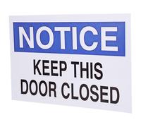 WRITWAA Letrero de Placa de Aluminio 20x30 Cm Señal de Seguridad para Puerta Señal de Advertencia Mantener Puerta Cerrada Cartel Industrial para Negocios