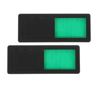 WRITWAA Letrero de Puerta para Baño Oficina 2 Piezas 3x7 Cm Negro Rectangular Señal de Puerta Vacía y Ocupada Indicador de Privacidad para Uso en Reuniones y Aseos