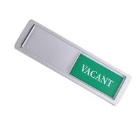 WRITWAA Letrero Magnético de Privacidad para Puerta Corrediza, Señal Deslizante Vacío/ocupado, Indicador para Baño, Oficina y Sala de Conferencias, Aluminio Plateado, Uso Práctico