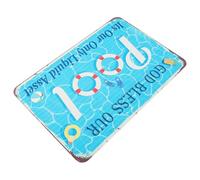 WRITWAA Letrero Metálico para Piscina al Aire Libre Señal de Reglas de Natación de Metal Resistente Tamaño Mediano Decoración Veraniega para Exteriores Cartel Advertencia para Zonas