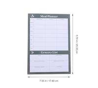 WRITWAA Libro Planificador de Comidas Semanal Desprendible, Cuaderno de Menú Familiar Hogar, Lista de Compras Integrada, Calendario Blanco para Dieta y Organización Diaria