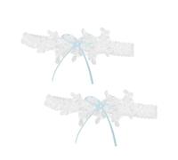 WRITWAA Liga de Encaje para Novia 2 Piezas Ligas Elásticas en Color Claro Diseño Floral Accesorio para Boda y Fiesta Detalles de Boda Elegante