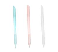 WRITWAA Limas De Uñas De Vidrio Cilíndricas 3 Piezas Transparentes, Azules y Rosas 100x6 Mm, Herramienta Práctica Para Pulir Uñas, Manicura Profesional y Uso Casa