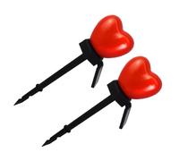 WRITWAA Luces Solares para Exteriores en Forma de Corazón Estacas para Jardín Impermeables Paquete de 2 Unidades en Color Rojo Luces de Patio Decorativas para Césped y Terraza
