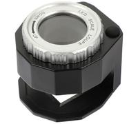 WRITWAA Lupa LED para Joyería Luz UV Violeta 30X Aumento Ajustable Vidrio Óptico Resistente Lupa Portátil Negra Escala para Gemas Monedas y Relojes Herramienta Precisa para Joyeros y