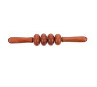 WRITWAA Masajeador Corporal de Madera Rodillo de Empuje de Cuatro Ruedas para Masaje en Cintura, Espalda y Piernas, Herramienta Manual para Aliviar Nudos Musculares
