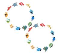 WRITWAA Mini 24 Figuras de Animales Marinos PVC Modelos Realistas de Peces Artificiales Tropicales para Decoración de Acuarios y Paisajismo Submarino Adornos Miniatura para Hogar y