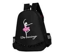 WRITWAA Mochila De Ballet para Niñas Mochila Escolar De Backpack Infantil para Almacenamiento y Oxford Color Negro