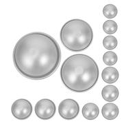 WRITWAA Molde para Hornear Esferas de Baño 16 Piezas de Aleación de Aluminio Multiusos para Hacer Bolas de Sal y Jabón DIY en Manualidades