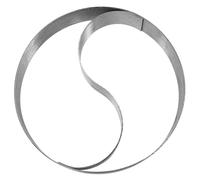 WRITWAA Molde para Hornear Reutilizable de Acero Inoxidable 5.11X5.11X1.18 Pulgadas, Molde para Bolas de Arroz Tai Ji, Utensilio para Platos Fríos y Repostería Doméstica