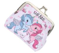 WRITWAA Monedero Pequeño de Unicornio Estampado PVC Bolso Decorativo para Mujer Bolso de Viaje Ligero y Práctico