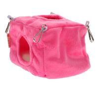 WRITWAA Nido de Pájaro Colgante, Cama Tipo Tienda para Mascotas Pequeñas, Felpa, Rosa, L, para Jugar y Dormir, para Pájaros y Loros, Invierno