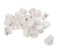 WRITWAA Organización de Acrílico y Pp Blancos 50 Clips Giratorios Ligeros y Duraderos Paquete de 50 Piezas para Uso en Oficina y Manualidades