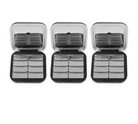 WRITWAA Paleta de maquillaje vacía de 3 piezas con espejo - Paleta de sombras de ojos de plástico con 8 compartimentos - Caja magnética recargable para labiales, rubor y polvos cosméticos de viaje