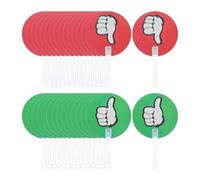 WRITWAA Paletas de Votación Portátil 30 Unidades 24X15 CM Colores Verde y Roja para Votación en Clase y Actividades Educativas Escolares