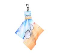 WRITWAA Paño de Limpieza para Gafas de Microfibra Reutilizable con Diseño Multifuncional, Incluye Funda y Mosquetón Adecuado para Viajes y Pantallas Electrónicas