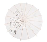 WRITWAA Paraguas de Papel DIY para 40 Cm Diseño de Loto, Sombrilla Decorativa Manual para Pintura, Paraguas de Mano para Manualidades y Cosplay Infantil