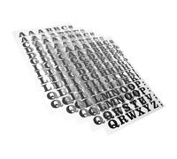 WRITWAA Parches de Letras Termoadhesivos Negros 5 Piezas Pequeñas 27X18 Parches Transferibles para Tela Manualidades y Decoración de Ropa Ideales para Planchar y Coser Prendas