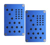 WRITWAA Pedal de Apoyo Lateral para Coche 2 Piezas de Aleación de Aluminio Azul, Reposapiés Antideslizante Compatible Múltiples Modelos, Protector de Alfombrilla para Interior Automotor