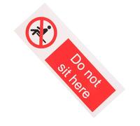 WRITWAA Pegatina Autoadhesiva de Seguridad No Se Siente Aquí 150X50 MM Señal de Advertencia para Oficina Escuela y Hotel Precaución para Evitar Lesiones