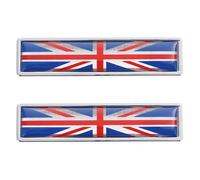 WRITWAA Pegatina Metálica de Aleación de Zinc para Coche Bandera del Reino Unido, Diseño Tridimensional para Decoración de Puertas de Vehículos