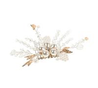 WRITWAA Peine De Boda Elegante Flores y Perlas Accesorio Para Novia y De Honor Para Peinados Nupciales Diseño y Americano