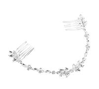 WRITWAA Peine de Cadena de Cristal Novias Accesorios Bodas Peina Decorativa Floral Peinados de Fiesta