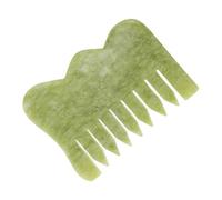 WRITWAA Peine De Jade Para Masaje Facial Peine De Masaje Cómodo y Práctico De Natural Para Uso Baño o Spa