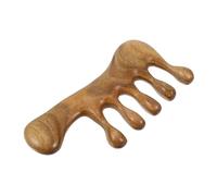 WRITWAA peine de masaje derecho peines facial peine de jade para el cuero cabelludo masaje de cuero cabelludo escobilla rozalen peine madera peine suave peine portátil de madera Khaki